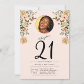 21. Geburtstag Blumenkohl-Foto Party Einladung (Vorderseite)