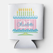 21. Geburtstag Blumenkuchen Gegenwart Individuelle Dosenkühler (Vorderseite)