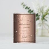 21. Geburtstag Bronze braun schwarze Blase Einladu Postkarte (Stehend Vorderseite)