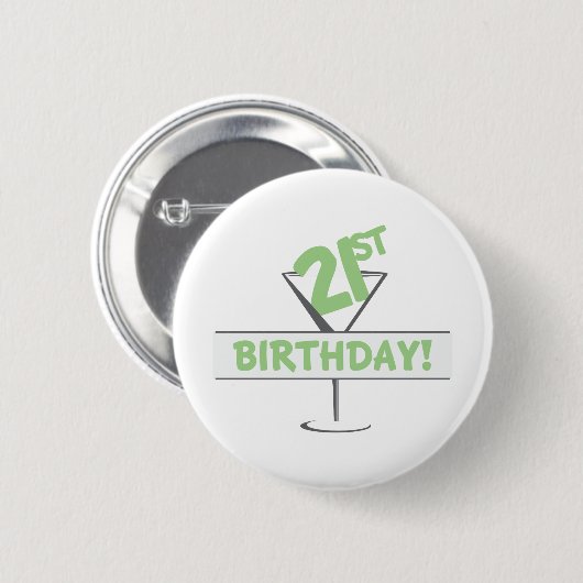 21. Geburtstag! Button (Vorne & Hinten)