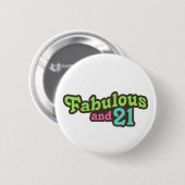 21. Geburtstag Button (Vorne & Hinten)