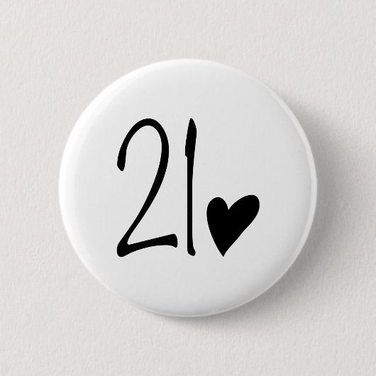 21. Geburtstag Button (Vorderseite)