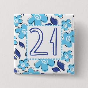 21. Geburtstag Button