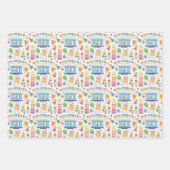 21. Geburtstag Celebrate Simulated Cutouts Wrappin Geschenkpapier Set (Vorderseite 3)