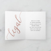 21. Geburtstag Chic Glitzer Ombre Foto Karte (Innenseite)