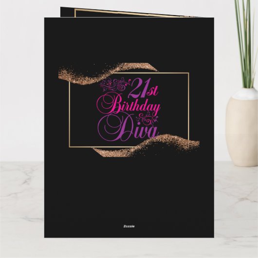 21. Geburtstag Diva Karte (Rückseite)