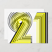 21. Geburtstag Einladung (Vorne/Hinten)