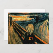 21. Geburtstag Einladung (Vorne/Hinten)