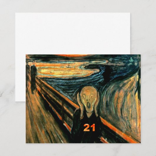 21. Geburtstag Einladung (Vorne/Hinten)