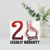 21. Geburtstag Einladung (Stehend Vorderseite)