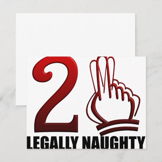 21. Geburtstag Einladung (Vorne/Hinten)