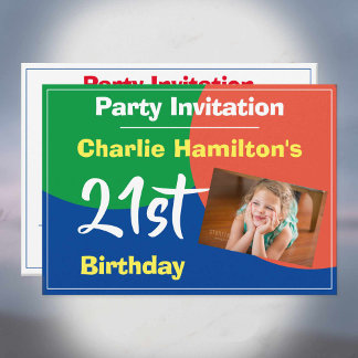 21. Geburtstag Einladung mit Foto