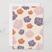 21. Geburtstag Einladung Rosa Rosen (Rückseite)