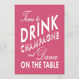 21. Geburtstag Einladung Zeit, Champagner pink zu