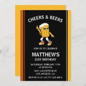21. Geburtstag Einladungen Cheers and Bers Funny (Vorne/Hinten)
