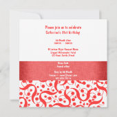 21. Geburtstag elegant jedes Alter feiern Einladung (Rückseite)