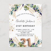 21. Geburtstag Eukalyptus Glitzer