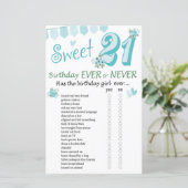 21. Geburtstag Ever oder Nie Game (Stehend Vorderseite)