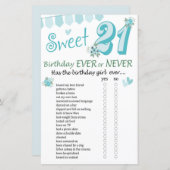 21. Geburtstag Ever oder Nie Game (Vorne/Hinten)