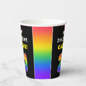 21. Geburtstag: Farbiger Regenbogen # 21, Individu Pappbecher (Links)