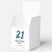 21 Geburtstag fett blauen Buchstaben einfach minim Geschenkschachtel (Geöffnet)