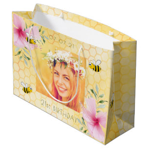 21. Geburtstag Foto Hummelbienen Honigwabenrüben Große Geschenktüte