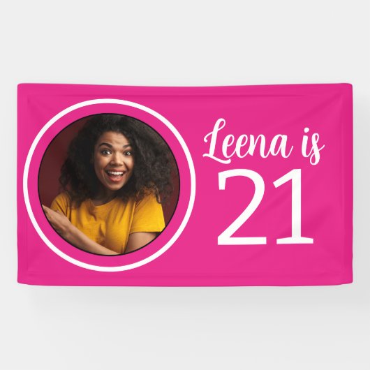 21. Geburtstag Foto Rahmen Banner (Horizontal)