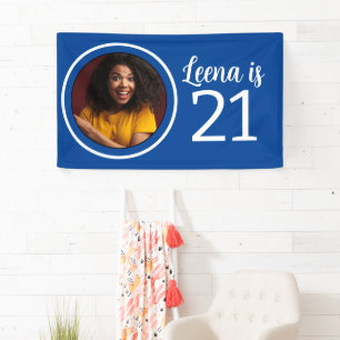 21. Geburtstag Foto Rahmen Banner