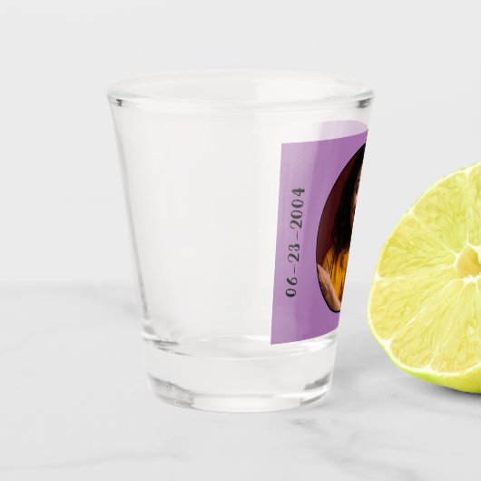 21. Geburtstag Foto Rahmen Schnapsglas (Links)