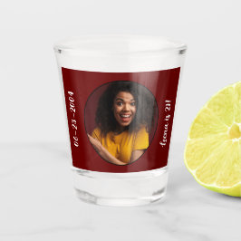 21. Geburtstag Foto Rahmen Schnapsglas