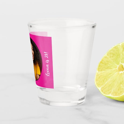 21. Geburtstag Foto Rahmen Schnapsglas (Rechts)