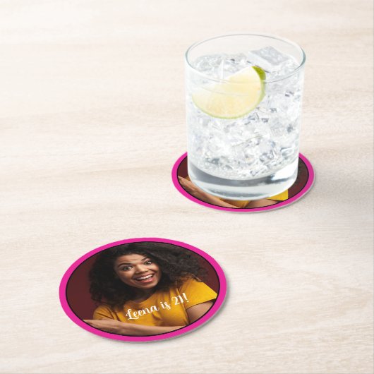 21. Geburtstag Foto Rahmen Untersetzer (Vor Ort)