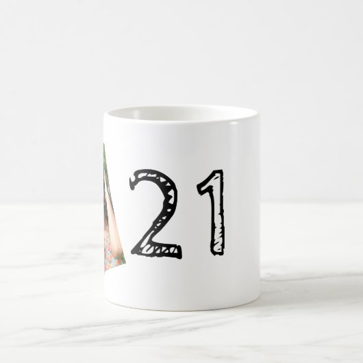 21. Geburtstag FOTO Tasse (Mittel)