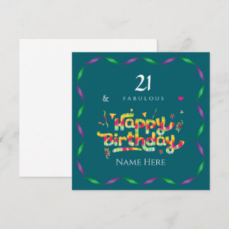 21. Geburtstag für jemanden, der eine fabelhafte A