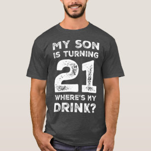 21. Geburtstag für Vater Mama 21 Jahre Altes Sohn  T-Shirt