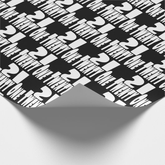 21. Geburtstag Geschenkpapier (Ecke)