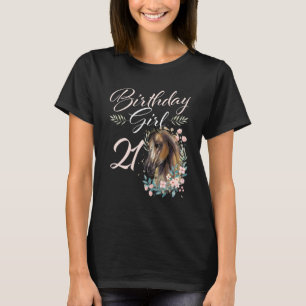 21. Geburtstag Girl Horse 21 Jahre alter Tag T-Shirt