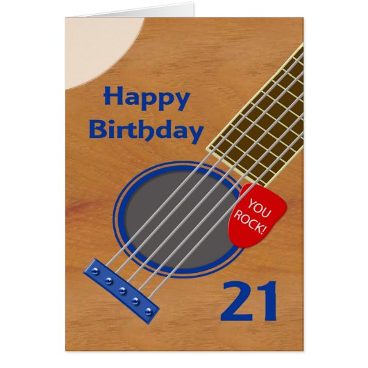 21. Geburtstag Gitarre Spieler Geburtstag (Vorne)