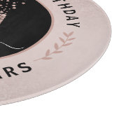 21. Geburtstag Glitzer Champagne Toast Personalisi Schneidebrett (Ecke)