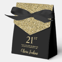 21. Geburtstag Gold Glitter Danke