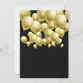 21. Geburtstag Golden Balloons Einladung (Rückseite)