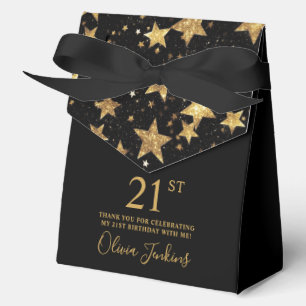 21. Geburtstag Goldene Sterne Dankeschön Geschenkschachtel
