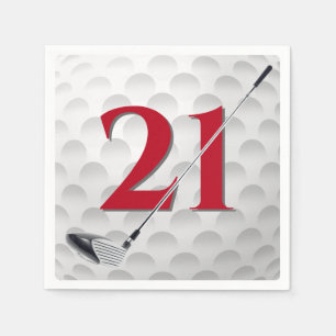 21. Geburtstag Golf Club Serviette