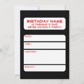 21. Geburtstag: Halbweinflasche und Glas Einladung (Rückseite)