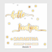 21. Geburtstag hallo 22 Gold Name Aufkleber (Blatt)