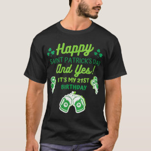 21. Geburtstag Happy St. Patricks Day Outfit T-Shirt