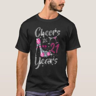 21. Geburtstag heiß auf 21 Jahre alte Wein hohe Ab T-Shirt