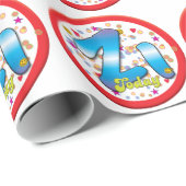21. Geburtstag heute Geschenkpapier (Rolleneckpunkt)