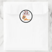 21. Geburtstag Hübsch Blonde 21 Name Runder Aufkleber (Tasche)