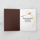 21. Geburtstag im Baseball Karte (Innenseite)